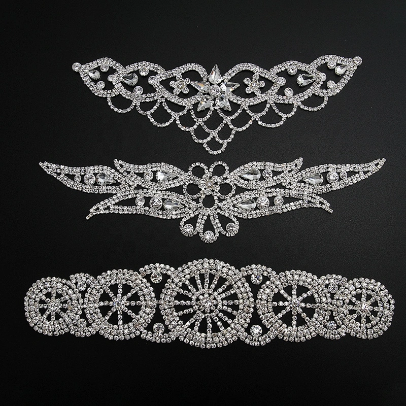 Kavatar High Quality Dress Applique Rhinestone For Bridal