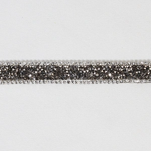 Shimmering hot fix rhinestone transfer trim for clothing embellishment