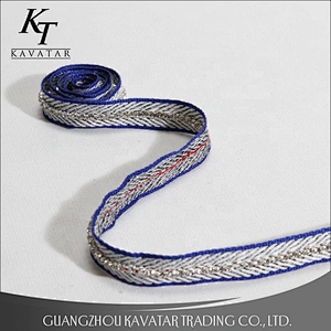 Kavatar Unique Polyester Decoration Crystal Beaded Trim