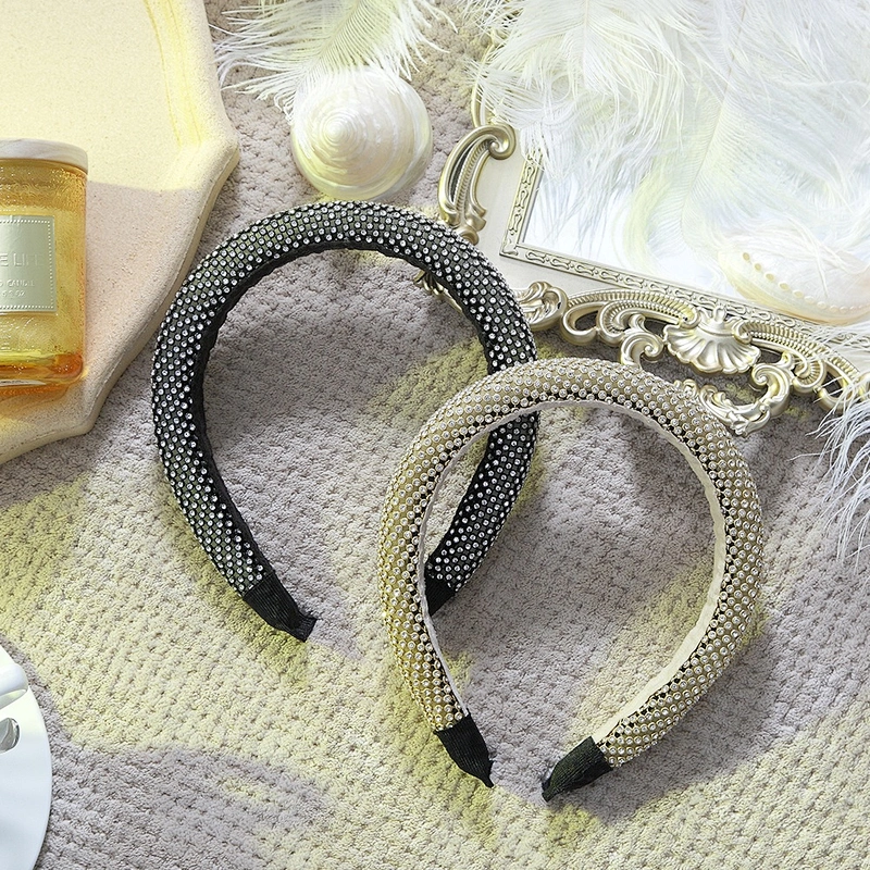 Wholesale simple fashion joker Mesh rhinestone headband  pressure hair like women bling party Korea girl accessories hair band