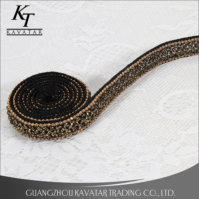 New Design Gold Accessories Beaded Trim Tape