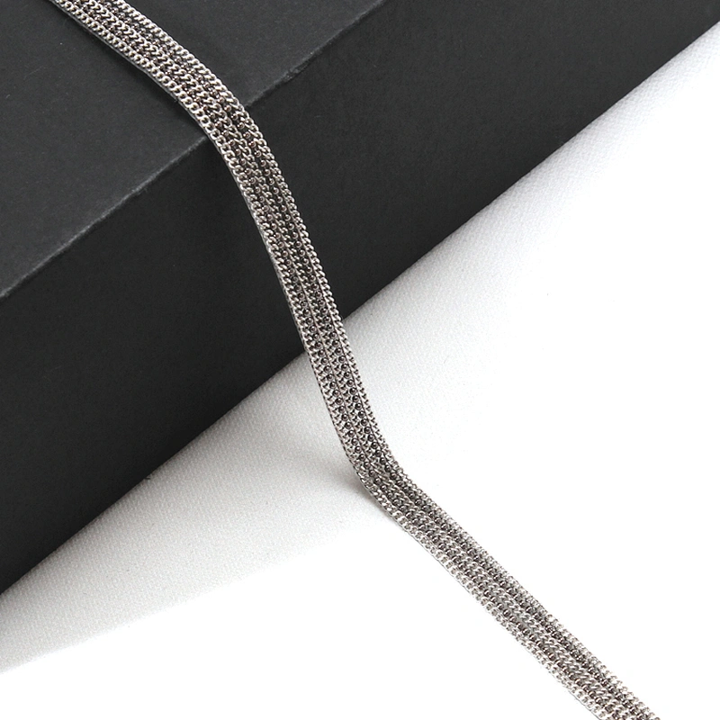 Chinese Supplier Decorative Hot Fix Accessories Chain Edging Clothing Trim for Garments Shoes