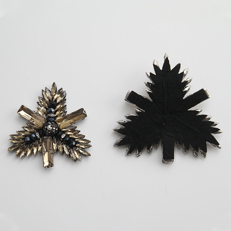 Wholesale handmade beaded rhinestone patch for decoration clothing patch custom patches