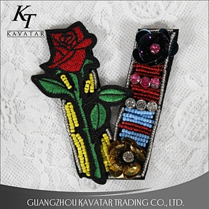 New Design Spell Letter Love Bead Embroidered Applique Patch For Clothes