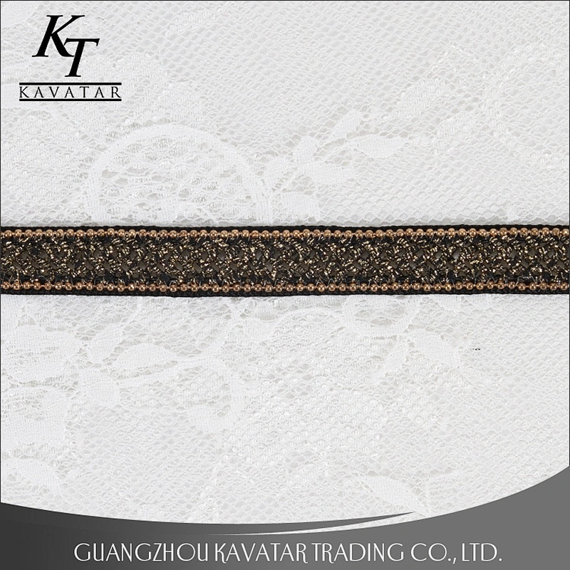 New Design Gold Accessories Beaded Trim Tape