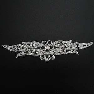 Kavatar High Quality Dress Applique Rhinestone For Bridal