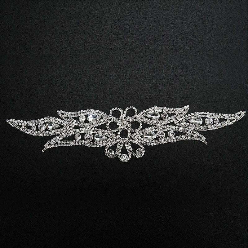Kavatar High Quality Dress Applique Rhinestone For Bridal