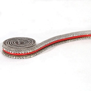 Kavatar Fashion Accessories Chain Beaded Hot Fix Rhinestone Trim For Garment
