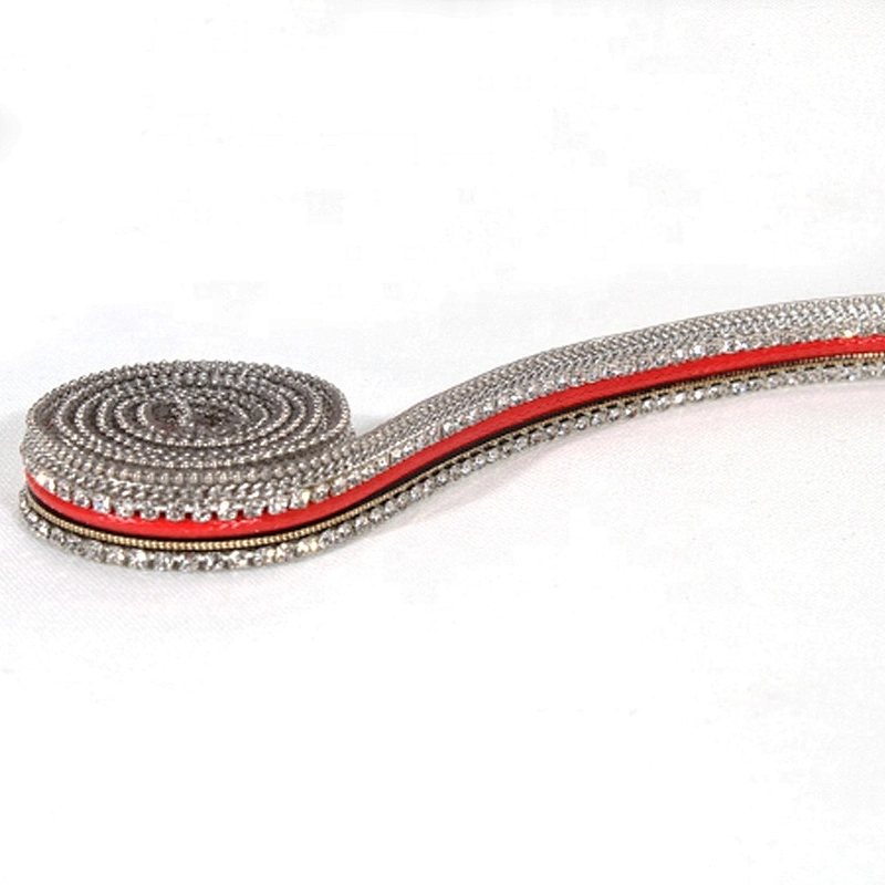 Kavatar Fashion Accessories Chain Beaded Hot Fix Rhinestone Trim For Garment
