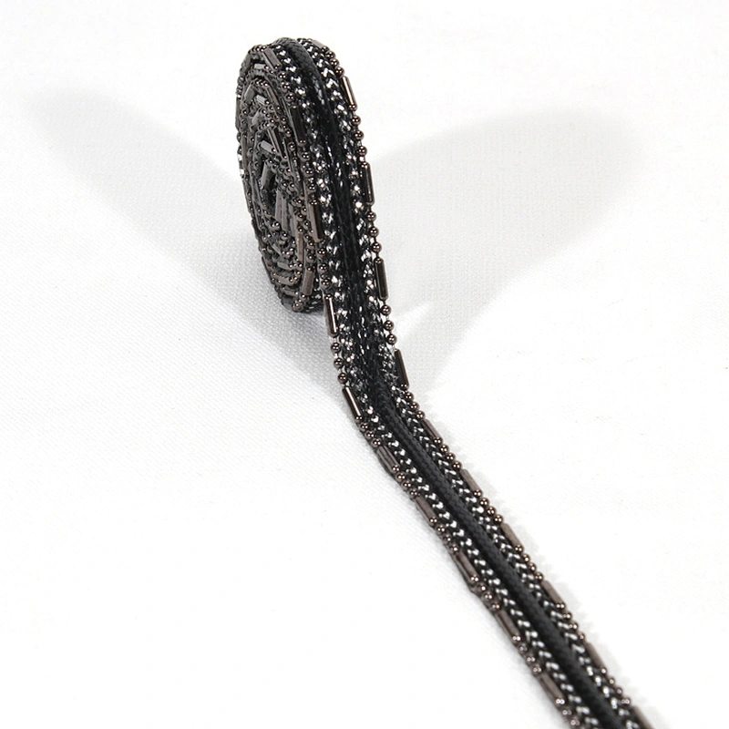 China Black Plastic Copper Beads Sequin Hot Fix Trim for Garments Bags Sandals