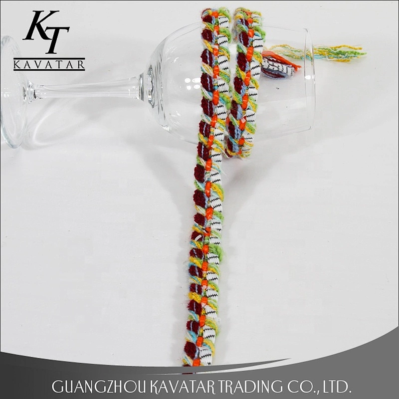 New style colorful braided tape/ribbons decoration for clothes