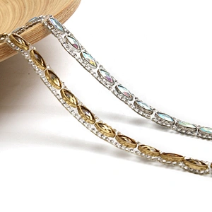 wholesalehot hotfix rhinestones trimming  to bead  Glass  trimming Banding Trim   for shoes  for Clothing for hat transfers