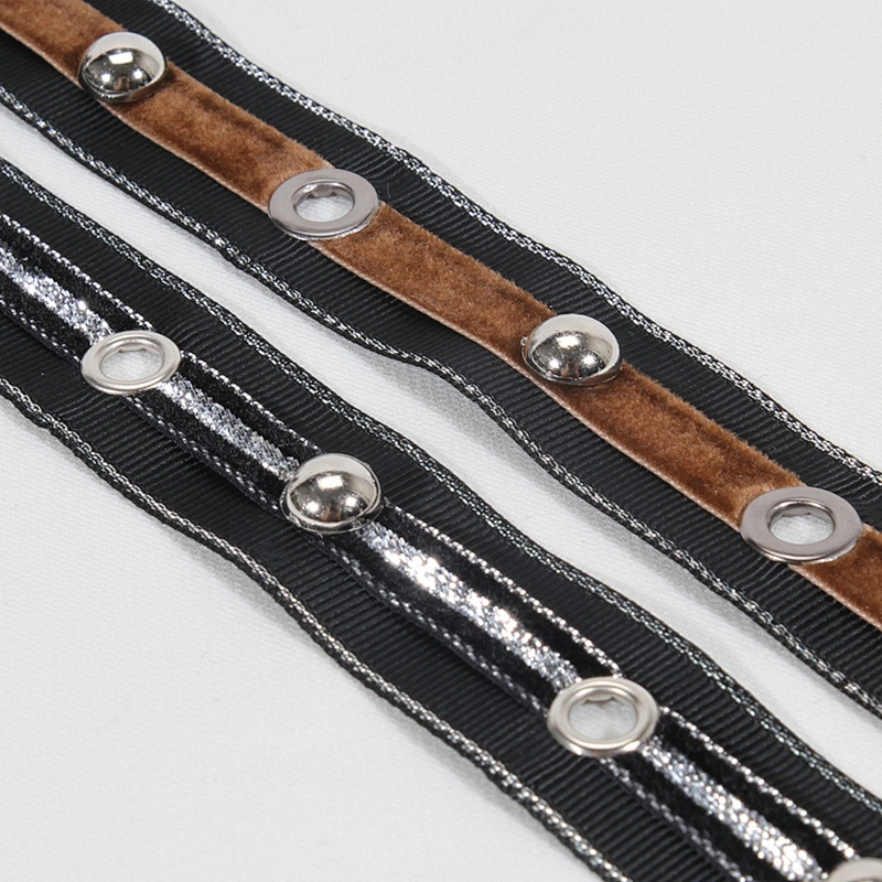 New fashion  velvet eyelet lace trim tape