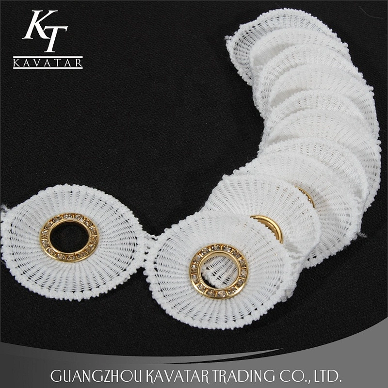 Kavatar Custom Diamond Polyester Lace With Eyelet Trim