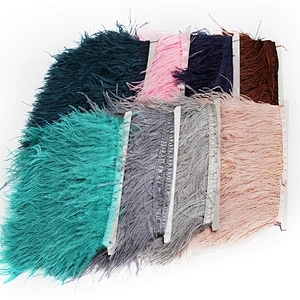 KAVATAR High quality ostrich feather decoration dress dress shoe hat ribbon feather decoration party trim craft