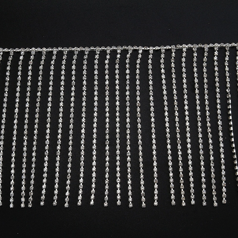 Kavatar Tassel Claw Chain Rhinestone Trim Crystal Strass Cup Chain For Wedding Decoration