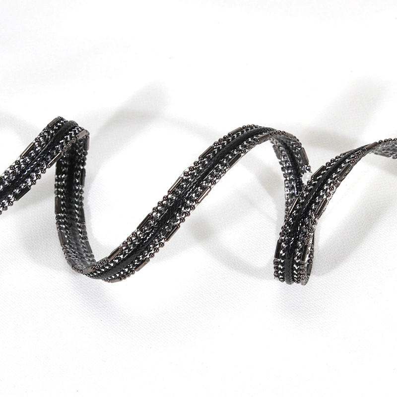China Black Plastic Copper Beads Sequin Hot Fix Trim for Garments Bags Sandals