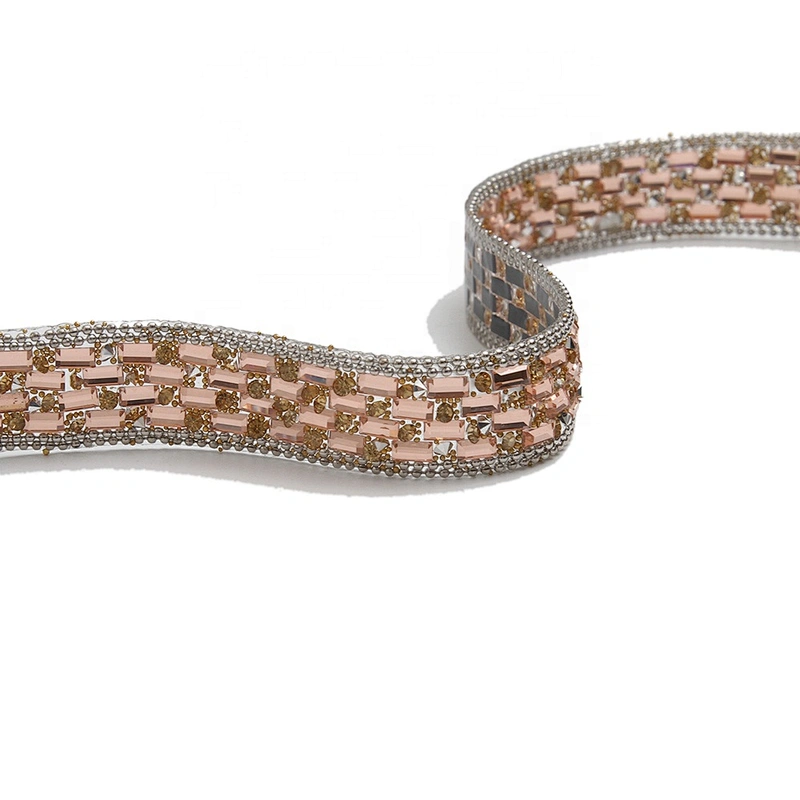 Factory wholesale Banding Trim hotfix   rhinestones trimming   for shoes  for Clothing for hat bead  Glass to   trimming transfers