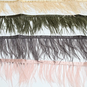 KAVATAR High quality ostrich feather decoration dress dress shoe hat ribbon feather decoration party trim craft