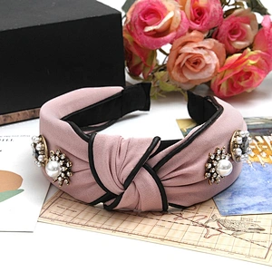 European and American fashion headbands  2020  pearl headband winter headband for girls hair accessories