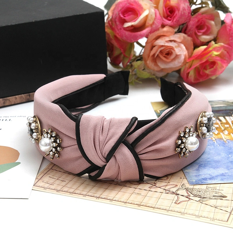 European and American fashion headbands  2020  pearl headband winter headband for girls hair accessories