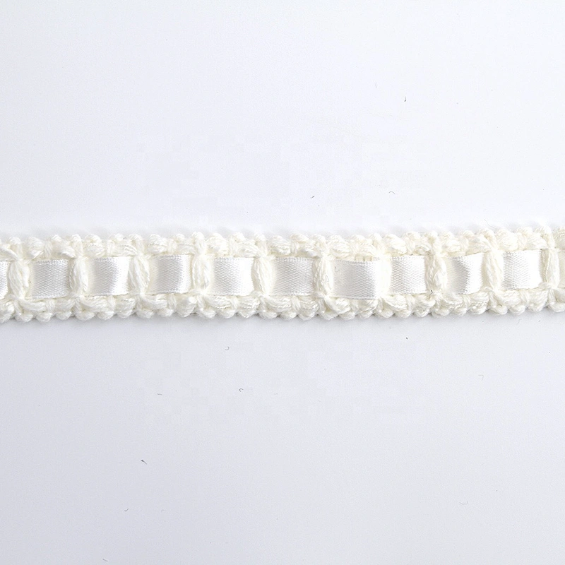 Kavatar Wholesale Custom Black White Cotton Tape Silk Ribbon Dyed Webbing Woven Polyester Ribbons
