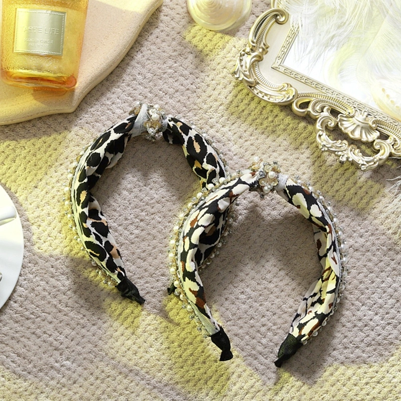 Wholesale pearl beads rhinestone fashion handmade party girl headband hair band hair accessories women hair hoops