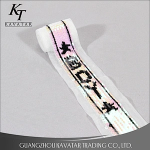Custom Reversible Embroidery Sequin Lace Trim