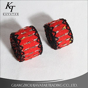 2.5-3cm red polyester satin embroidery ribbon for garment