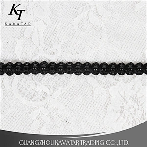 Cheap Price Wholesale Black Beaded Braided Trim Tape For Clothing