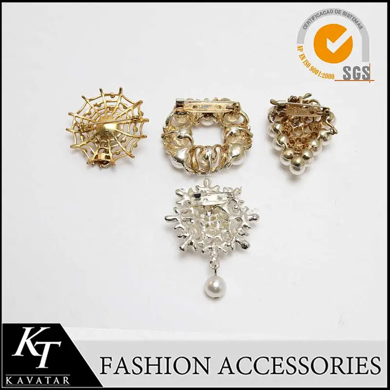 High quality crystal pearl beads chaton button