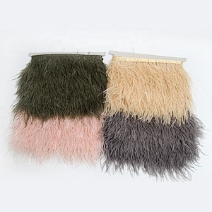 KAVATAR High quality ostrich feather decoration dress dress shoe hat ribbon feather decoration party trim craft