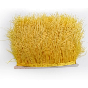 KAVATAR High quality ostrich feather decoration dress dress shoe hat ribbon feather decoration party trim craft