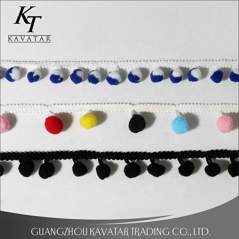 Kavatar 1cm pompom Lace Trim For Garment