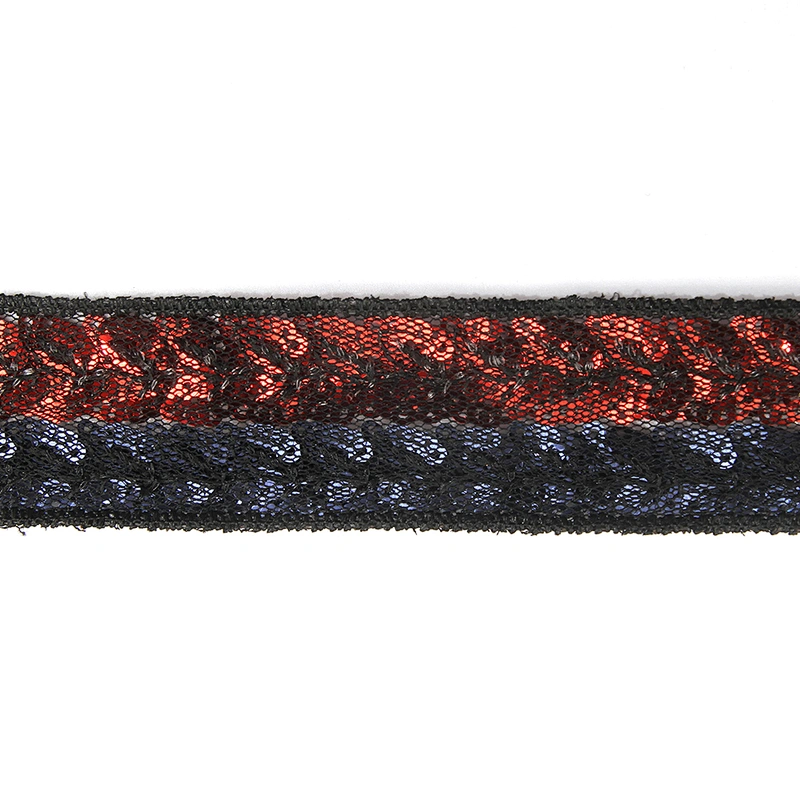 Wholesale New Arrival Double-Deck Lace Trim Hand Embroidery Sequin Tape For Dress