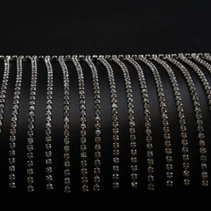 Kavatar Tassel Claw Chain Rhinestone Trim Crystal Strass Cup Chain For Wedding Decoration