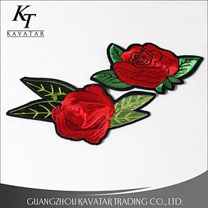 Design embroidered rosette patches for clothing custom