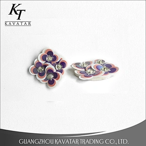 Custom 4cm 3Dflower applique,sequin flower patch