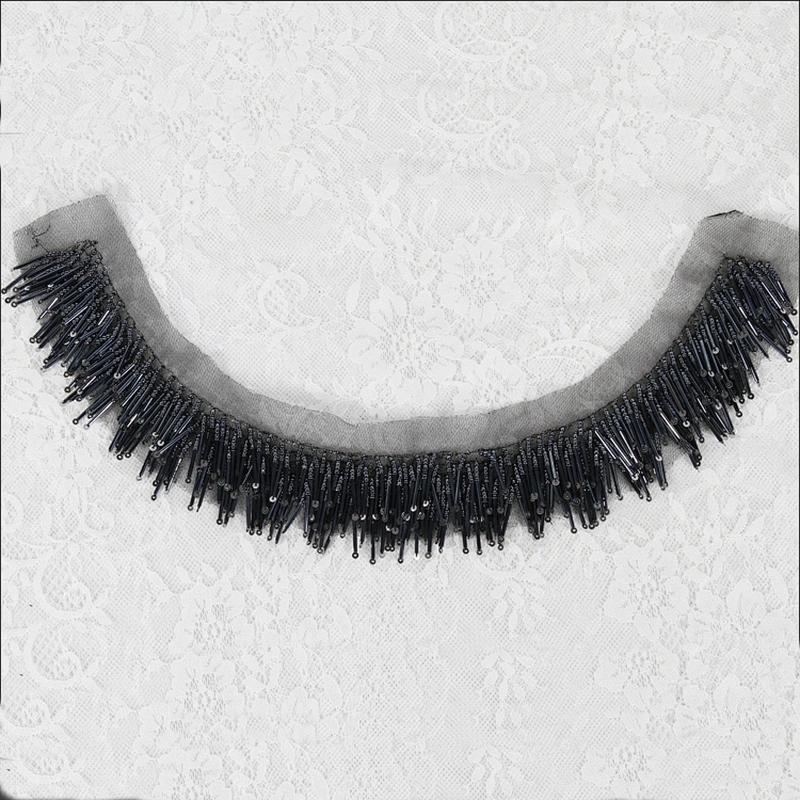 New arrival collar beaded fringe embroidery design trim
