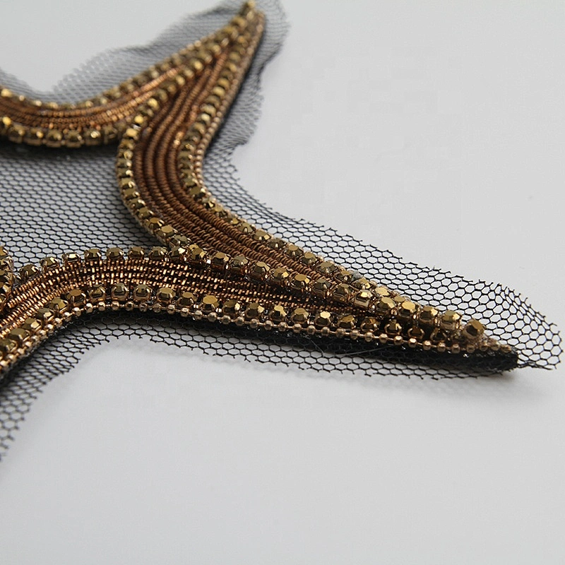new arrival star rhinestone Beaded Patches Sew on clothing patch 3D  DIY T-shirt patches