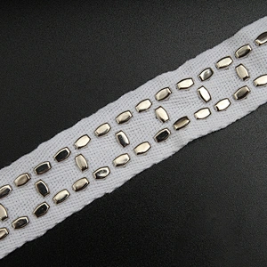Diy Jeans Belt Collar Decoration Shoelace Net Cord Sewing Garment Accessories Design Studs Bead Rivets Triming