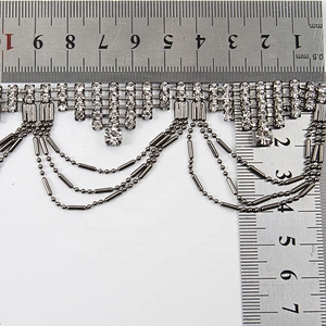 Shining Tassel Rhinestone Trims Bridal Decoration Clothing Rhinestones chains Sew on