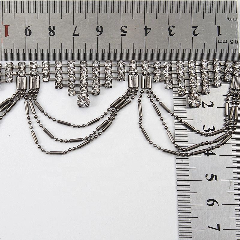 Shining Tassel Rhinestone Trims Bridal Decoration Clothing Rhinestones chains Sew on