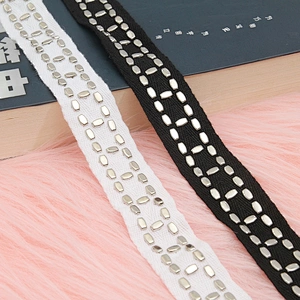 Diy Jeans Belt Collar Decoration Shoelace Net Cord Sewing Garment Accessories Design Studs Bead Rivets Triming