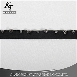 Wholesale Fashion 1.6cm Width Black Polyester Lace Trim Ribbons