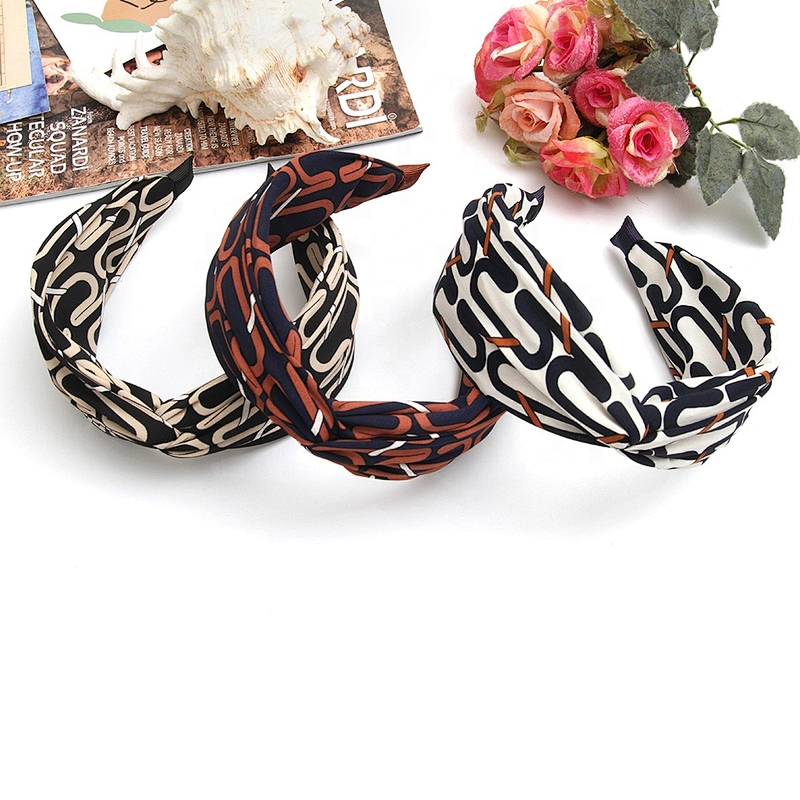 2020 European and American manufacturers direct Korean wide - rimmed retro ladies hair accessories  designer headbands