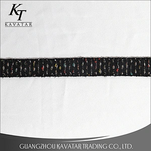 Custom design various styles embroidered tape and dacron ribbon