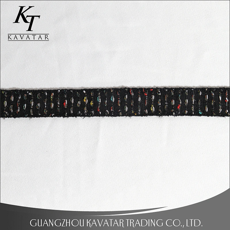 Custom design various styles embroidered tape and dacron ribbon