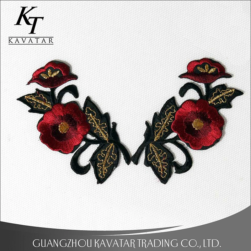 Design embroidered rosette patches for clothing custom