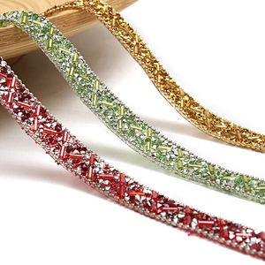 Factory hot Banding Trim hotfix rhinestones trimming hot  to bead  Glass  trimming  for shoes  for Clothing for hat  for dress transfers